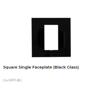 картинка Декоративная рамка Control4 SQUARE FACEPLATE (GLASS) black glass от магазина Одежда+
