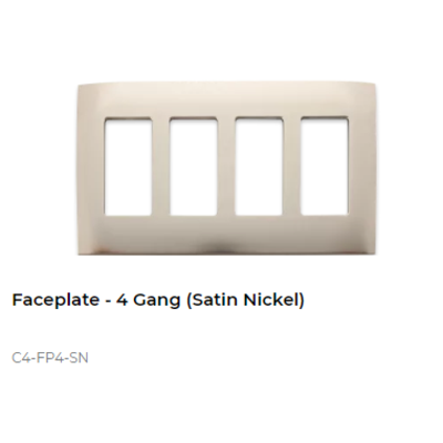 картинка Декоративная рамка NextGen Control4 NextGen Four-Gang Faceplate (Satin Nickel) от магазина Одежда+