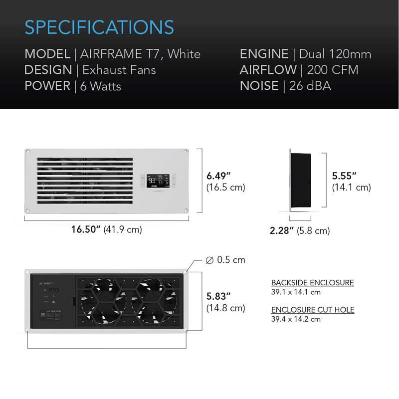 AV Equipment Room and Closet Cooling Fan