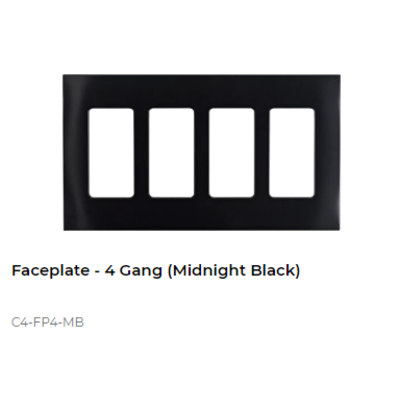 картинка Декоративная рамка NextGen Control4 NextGen Four-Gang Faceplate (Midnight Black) от магазина Одежда+