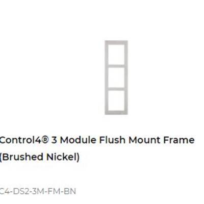 картинка Рамка для скрытого монтажа домофона DS2 Control4 3 MODULE FLUSH MOUNT FRAME brushed nickel от магазина Одежда+