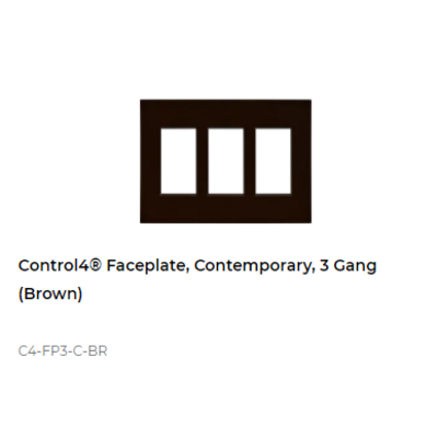 картинка Декоративная рамка NextGen Control4 NextGen Three-Gang Faceplate, Contemporary (Brown) от магазина Одежда+