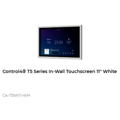 картинка Стеновая сенсорная панель управления Control4 T5 Series In-Wall Touchscreen 11" (White) от магазина Одежда+