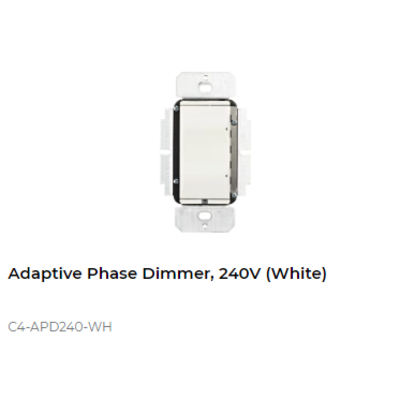 картинка Диммер адаптивный беспроводной Control4 NextGen Adaptive Phase Dimmer, 240V (White) от магазина Одежда+