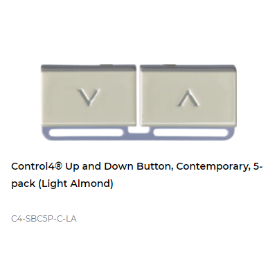картинка Кнопки вверх/вниз Control4 Up and Down Button, Contemporary, 5-pack (Light Almond) от магазина Одежда+
