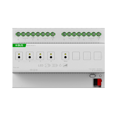 картинка Универсальный Диммер 4 канала GVS KNX Universal Dimming Actuator, 4 fold, (KNX Secure) от магазина Одежда+
