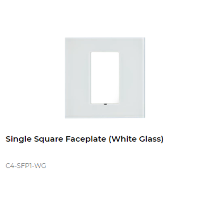 картинка Декоративная рамка Control4 SQUARE FACEPLATE (GLASS) white glass от магазина Одежда+