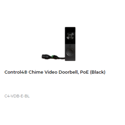 картинка Вызывная панель домофона Control4 CHIME VIDEO DOORBELL, POE black от магазина Одежда+