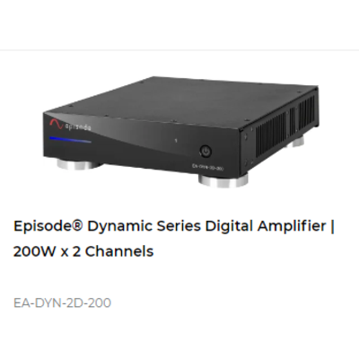 картинка Многоканальный усилитель Episode Dynamic Series Digital Amplifier | 200W x 2 Channels от магазина Одежда+