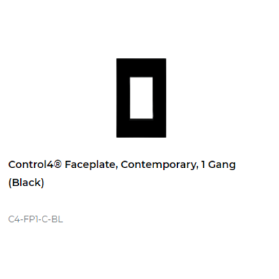 картинка Декоративная рамка NextGen Control4 NextGen One-Gang Faceplate, Contemporary (Black) от магазина Одежда+