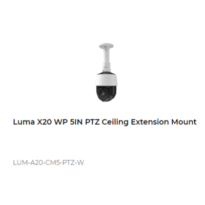 картинка Удлинитель потолочного крепления для PTZ камер Luma X20 WP 5IN PTZ CEILING EXTENSION MOUNT white от магазина Одежда+