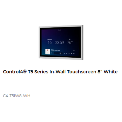 картинка Стеновая сенсорная панель управления Control4 T5 Series In-Wall Touchscreen 8" (White) от магазина Одежда+