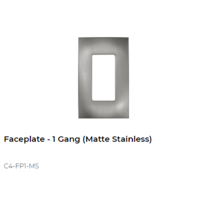 картинка Декоративная рамка NextGen Control4 NEXTGEN ONE-GANG FACEPLATE matte stainless от магазина Одежда+