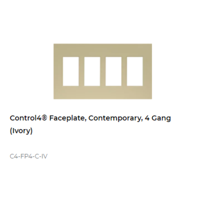картинка Декоративная рамка NextGen Control4 NextGen Four-Gang Faceplate, Contemporary (Ivory) от магазина Одежда+