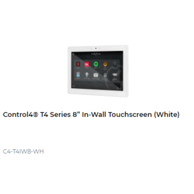 картинка Стеновая сенсорная панель управления Control4 T4 SERIES 8” IN-WALL TOUCH SCREEN white от магазина Одежда+