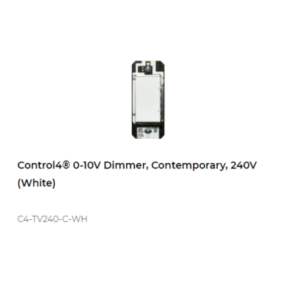 картинка Диммер 0-10В беспроводной Control4 NextGen 0-10V Dimmer, Contemporary, 240V (White) от магазина Одежда+