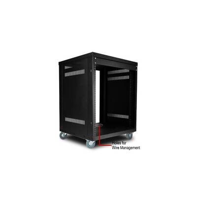 картинка Монтажный 19" рэк Strong CONTRACTOR SERIES 12U RACK WITH SIDE PANELS AND FINE FLOOR CASTERS black от магазина Одежда+