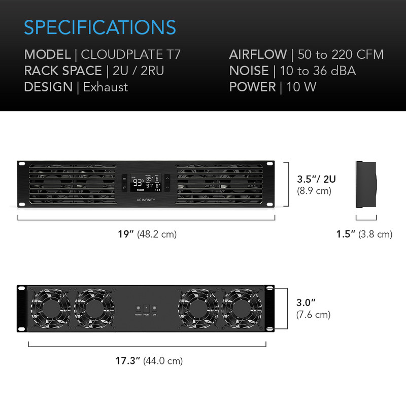 Quiet Rack Mount Fan 2U