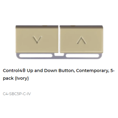 картинка Кнопки вверх/вниз Control4 Up and Down Button, Contemporary, 5-pack (Ivory) от магазина Одежда+