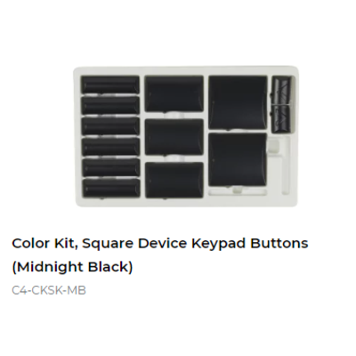 картинка Набор кнопок для выключателя\регулятора\пульта Control4 COLOR KIT, SQUARE DEVICE, KEYPAD BUTTONS (MIDNIGHT BLACK) midnight black от магазина Одежда+