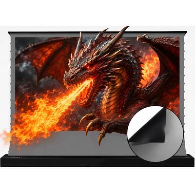 картинка Напольный моторизованный экран Vividstorm TITAN Motorized Tension Floor Rising Obsidian Long-Throw ALR Screen 160 от магазина Одежда+
