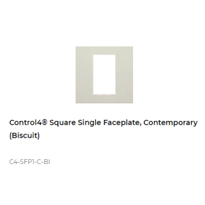 картинка Декоративная рамка Control4 Square Single Faceplate, Contemporary (Biscuit) от магазина Одежда+
