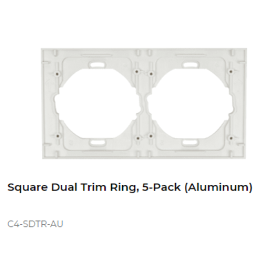 картинка Переходник для установки в круглый подрозетник двойной Control4 SQUARE DUAL TRIM RING, 5-PACK (ALUMINUM) aluminum от магазина Одежда+