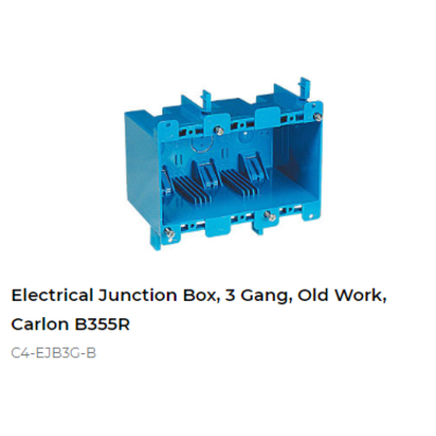 картинка Установочный короб Control4 Electrical Junction Box, 3 Gang, Old Work, Carlon B355R от магазина Одежда+