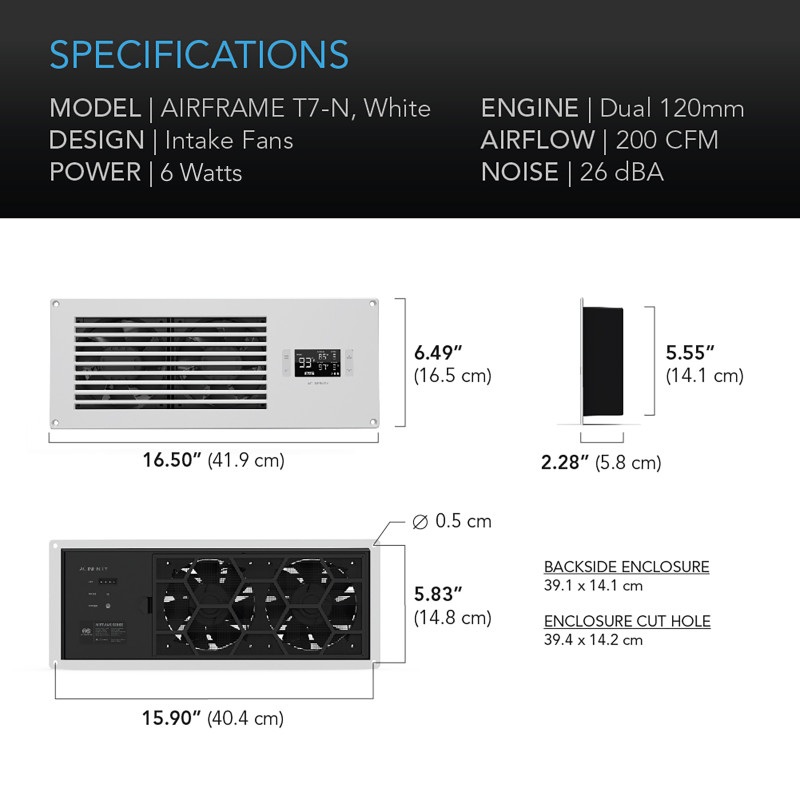 AV Equipment Room and Closet Cooling Fan