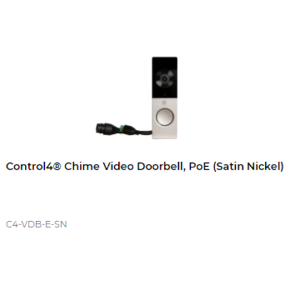 картинка Вызывная панель домофона Control4 CHIME VIDEO DOORBELL, POE satin nickel от магазина Одежда+