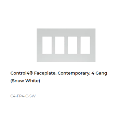 картинка Декоративная рамка NextGen Control4 NextGen Four-Gang Faceplate, Contemporary (Snow White) от магазина Одежда+