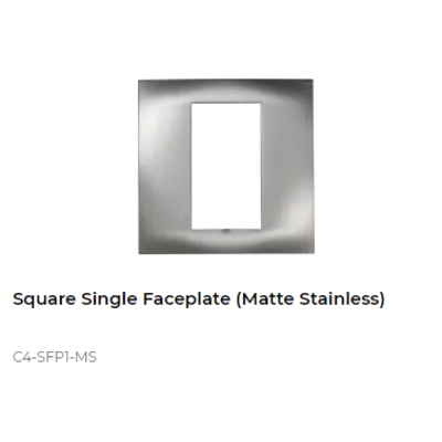 картинка Декоративная рамка Control4 SQUARE FACEPLATE METAL matte stainless от магазина Одежда+