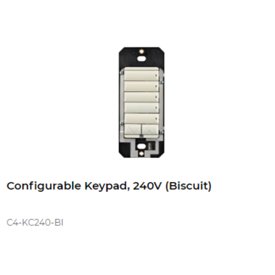 картинка Кнопочный пульт управления Control4 NextGen Configurable Keypad, 240V (Biscuit) от магазина Одежда+