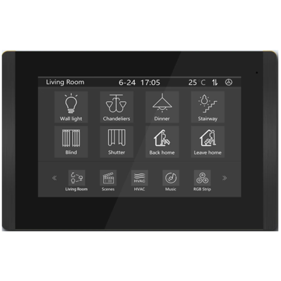 картинка Стеновая сенсорная панель управления GVS KNX SMART TOUCH PANEL V10, 10.1" black от магазина Одежда+