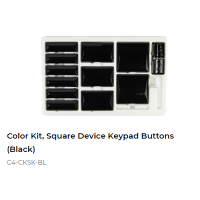 картинка Набор кнопок для выключателя\регулятора\пульта Control4 COLOR KIT, SQUARE DEVICE, KEYPAD BUTTONS (BLACK) black от магазина Одежда+