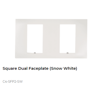 картинка Рамка декоративная двойная Control4 SQUARE DUAL FACEPLATE PLASTIC (SNOW WHITE) snow white от магазина Одежда+