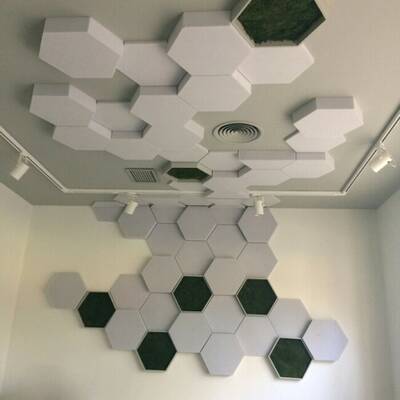 картинка Акустическая панель ISINAC HEXAGON 60 mm GREY от магазина Одежда+