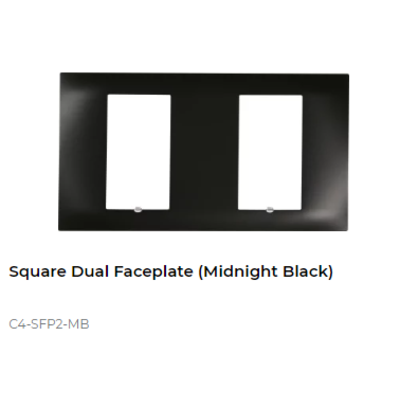 картинка Рамка декоративная двойная Control4 SQUARE DUAL FACEPLATE PLASTIC (MIDNIGHT BLACK) midnight black от магазина Одежда+