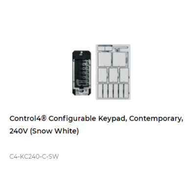 картинка Кнопочный пульт управления Control4 NextGen Configurable Keypad, Contemporary, 240V (Snow White) от магазина Одежда+