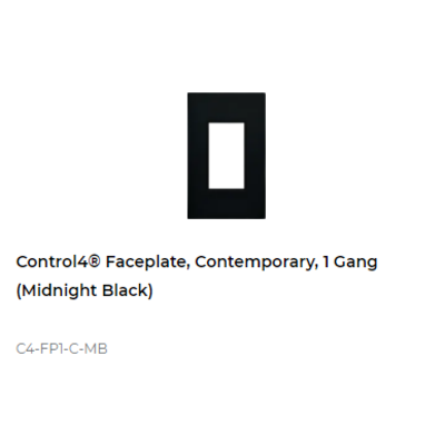 картинка Декоративная рамка NextGen Control4 NextGen One-Gang Faceplate, Contemporary (Midnight Black) от магазина Одежда+