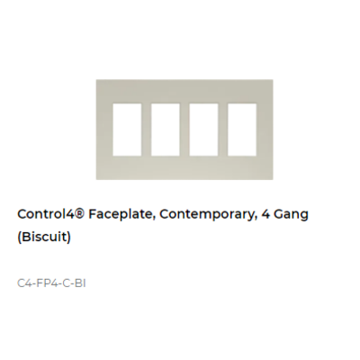 картинка Декоративная рамка NextGen Control4 NextGen Four-Gang Faceplate, Contemporary (Biscuit) от магазина Одежда+