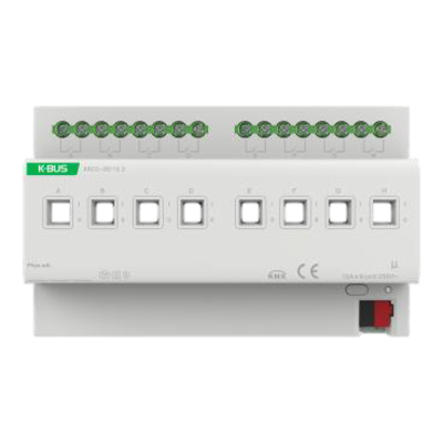 картинка Релейный модуль DIN-реечный 8-канальный GVS KNX Switch Actuator 8-Fold, 16A, Current Mesurement (Secure) от магазина Одежда+