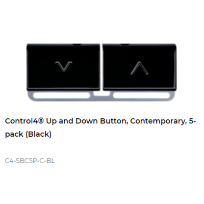 картинка Кнопки вверх/вниз Control4 Up and Down Button, Contemporary, 5-pack (Black) от магазина Одежда+