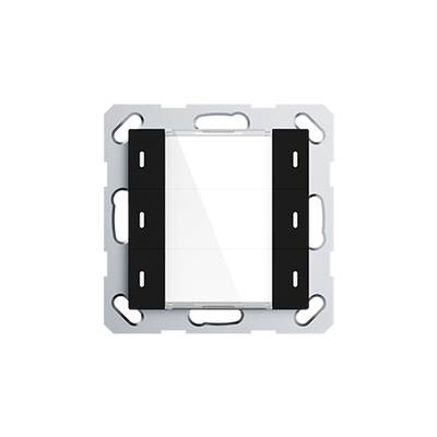 картинка Кнопочный проводной пульт управления GVS KNX PUSH BUTTON SENSOR, 3-GANG, 55MM (MATT FINISH) black от магазина Одежда+