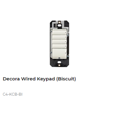 картинка Кнопочный пульт управления Control4 Decora Wired Configurable Keypad Gang Size (Biscuit) от магазина Одежда+
