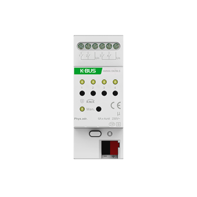 картинка Релейный модуль DIN-реечный 4-канальный GVS KNX 4-Fold Multi-function Actuator, 6A  (Secure) от магазина Одежда+