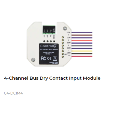 картинка (C4-DCIM4) Модуль сухих контактов в подрозетник Control4 Dry Contact Input, RS-485 Bus, 4-Channel от магазина Одежда+