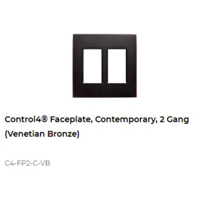 картинка Декоративная рамка NextGen Control4 NextGen Two-Gang Faceplate, Contemporary (Venetian Bronze) от магазина Одежда+