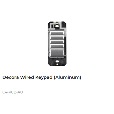 картинка Кнопочный пульт управления Control4 Decora Wired Configurable Keypad Gang Size (Aluminium) от магазина Одежда+
