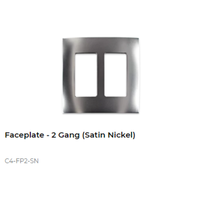 картинка Декоративная рамка NextGen Control4 NEXTGEN TWO-GANG FACEPLATE (SATIN NICKEL) satin nickel от магазина Одежда+